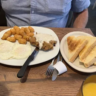 Chicken Fried Steak and eggs