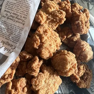 Boneless wings sauce on the side