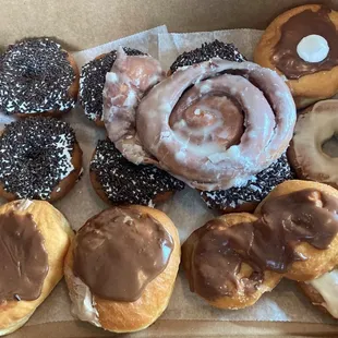 a variety of doughnuts