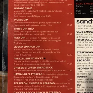 Menu - Starters