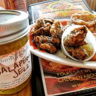 Deep Fried Chicken Liver with Jalapeño Infused Jelly OMG WOWED