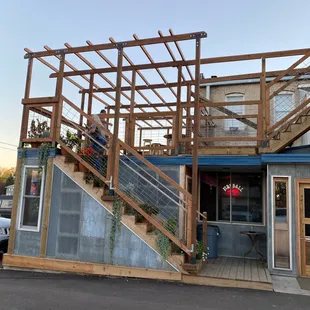 Newly added rooftop seating in the bar side