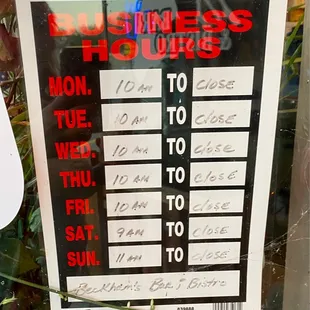 I don't think they actually have a set time for closing. We were there at 6:15pm on a Sunday night to grab food and coffee