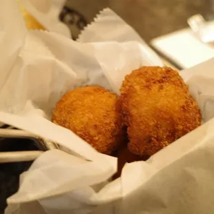 a basket of fried food