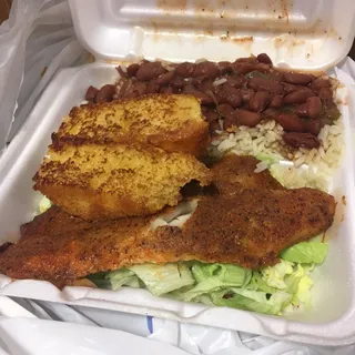 Blackened Catfish Platter