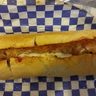Hot sausage sub.  Really good - try it!