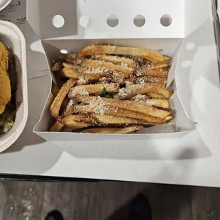 Truffle fries, bit undercooked