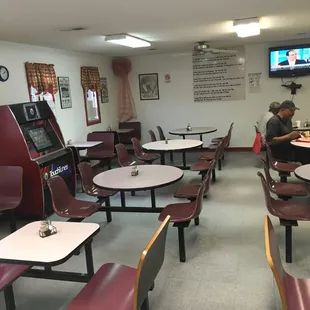 View of the seating area