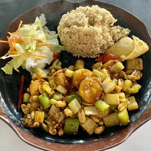 Kung Pao Prawn Lunch Special W/ Brown Rice