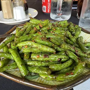 Dry sautéed green beans