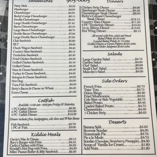 Lunch Menu - March 2023