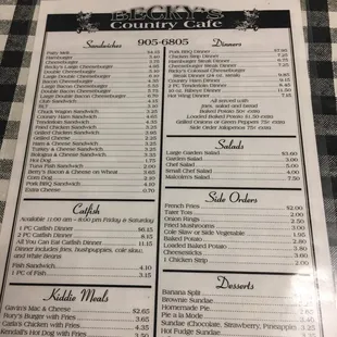 sushi and sashimi, menu