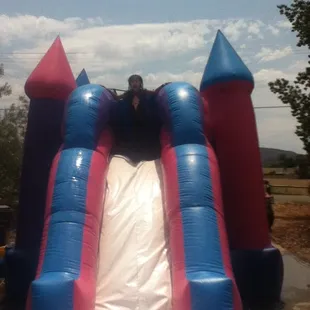 We have water slides that are big,small