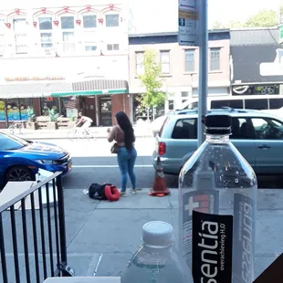 My Fulton Street view from inside Bed-Stuy Fish Fry.