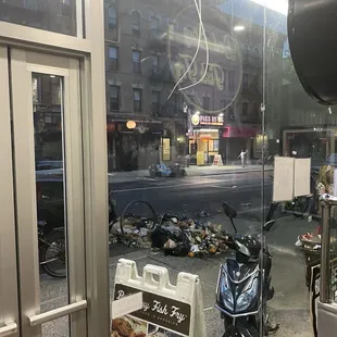 The garbage outside of this store