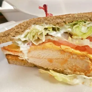 Grilled buffalo chicken sandwich