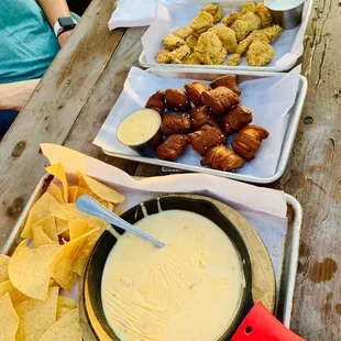 a table full of food