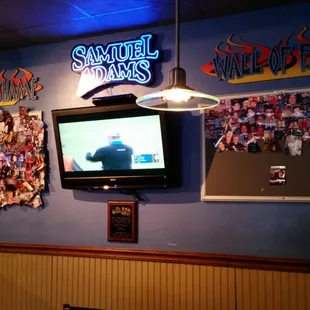 Hot wing wall of fame