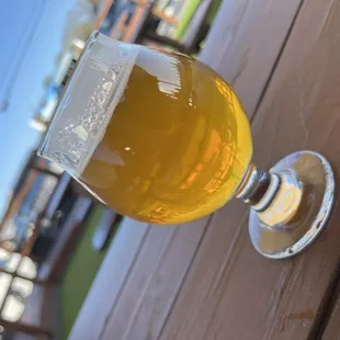 Outside area with a delicious double IPA