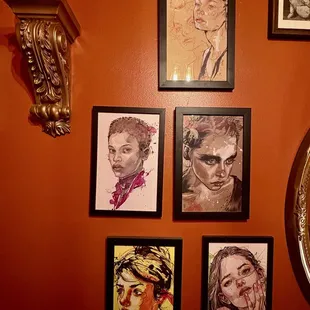 Artworks on wall are so intriguing!