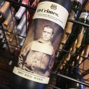 a bottle of red wine