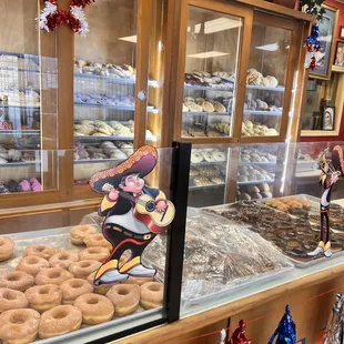 a display of doughnuts