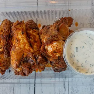 Meat Lovers: Cajun Drums &amp; Wings w/ House Made Real Ranch (GF)
