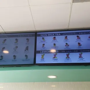 Menu above