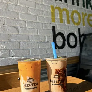 Thai tea with boba