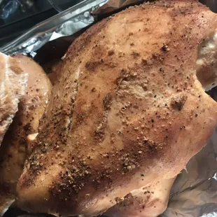 Our slow-smoked boneless, skinless turkey breast with our Bee Cave BBQ rub. It&apos;s so moist, this is my absolute favorite menu item we have.