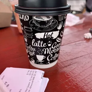 12 oz Cafe con Leche with almond milk