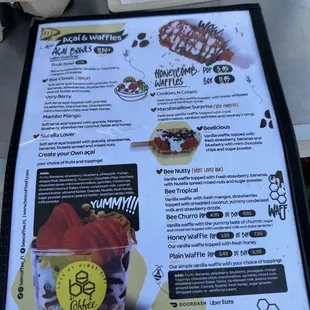 Menu is huge!!