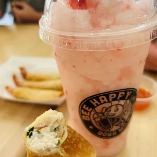 Bee Berry slush &amp; crab rangoon