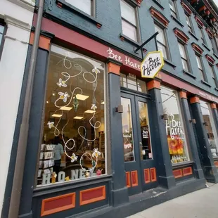 the front of the building