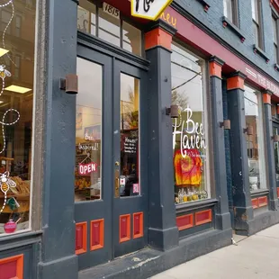 the front of the store