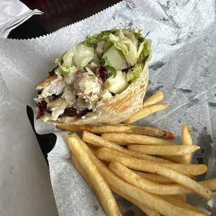 Apple Pecan Feta Chicken Wrap