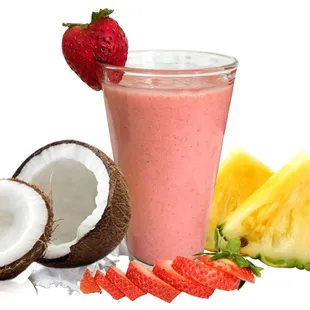 Strawberry Pineapple Coconut Smash  #low calories, #Coconut Drink
