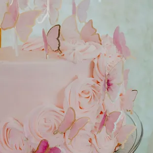 Butterfly baby shower cake