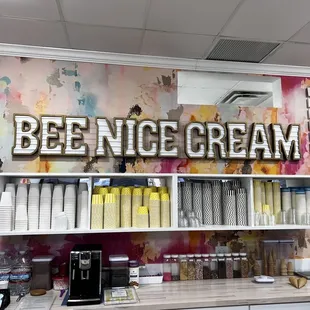 a display of ice cream