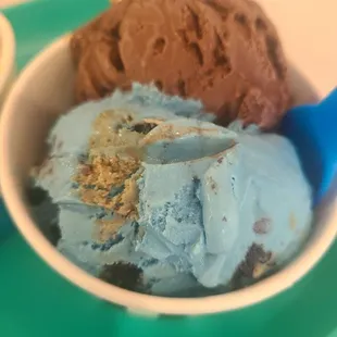 two scoops of ice cream