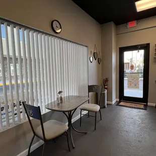 Small seating area but it's cute.