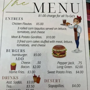 the menu