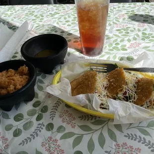 Vegetarian Gorditas and Rice