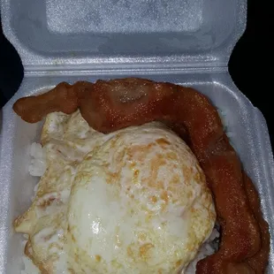 Mini breakfast, only $5, eggs and choose type of meat