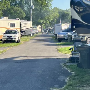 Roads go through the park left you little room to get through especially if you were pulling a trailer or driving a large class A