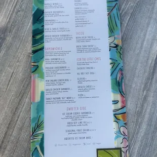Food menu