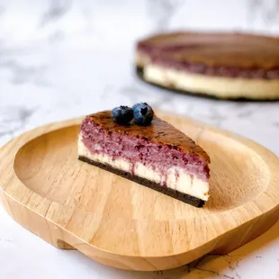 Blueberry cheesecake.