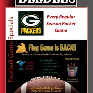 There is no better place to watch the Packer games.  If you want a fun, inviting, friendly place, this is it!