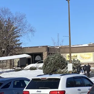 Front view from the parking lot