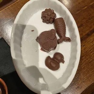 Mint chocolates - given after your meal